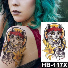 将图片加载到图库查看器，New Big Butterfly Waterproof Temporary Sticker Tattoo Elegant Black Colorful Tattoos Rose For Women Men
