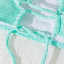 将图片加载到图库查看器，New Bikini High Waist Strapless Bikini Women Swimwear Women Swimsuit Padded Bathing Suit Women High Waist Bikini Set Strapless 2 Piece Bathing Suit Swimsuits
