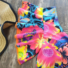 将图片加载到图库查看器，New Bikini Set Female Ruffle Swimwear Women Print Floral Push Up Swimsuit Bathing Suit Flounce Bikini Set Women Side Bandage Two Piece Swimsuit Beachwear
