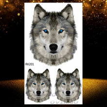 Load image into Gallery viewer, New Black Wolf Forest Sticker Tattoos Temporary Tree Fierce Animal Body Tattoo Luxury Design Custom Tatoos For Mens
