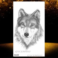 Load image into Gallery viewer, New Black Wolf Forest Sticker Tattoos Temporary Tree Fierce Animal Body Tattoo Luxury Design Custom Tatoos For Mens
