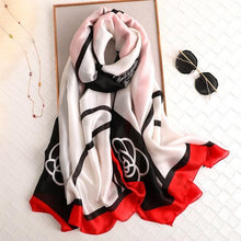 Load image into Gallery viewer, New Brand Designer Luxury  Winter Long Silk Scarf Shawls Wraps Print Cotton Scarf Stylish Head Wraps Scarves Hijabs Neck Scarves Lady Hijab For Female
