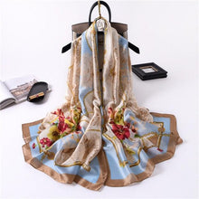 Load image into Gallery viewer, New Brand Designer Luxury  Winter Long Silk Scarf Shawls Wraps Print Cotton Scarf Stylish Head Wraps Scarves Hijabs Neck Scarves Lady Hijab For Female
