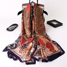 Load image into Gallery viewer, New Brand Designer Luxury  Winter Long Silk Scarf Shawls Wraps Print Cotton Scarf Stylish Head Wraps Scarves Hijabs Neck Scarves Lady Hijab For Female
