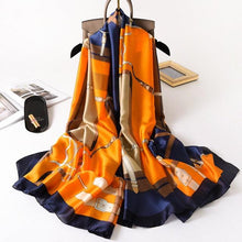 Load image into Gallery viewer, New Brand Designer Luxury  Winter Long Silk Scarf Shawls Wraps Print Cotton Scarf Stylish Head Wraps Scarves Hijabs Neck Scarves Lady Hijab For Female
