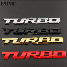 Load image into Gallery viewer, New Car Styling Car Turbo Boost Loading Boosting 3D Metal Chrome Zinc Alloy 3D Emblem Badge Sticker Decal  3D Metal Turbo Car Truck Door Body Side Fender Rear Trunk Adhesive Emblem Badge Decals Auto Accessory
