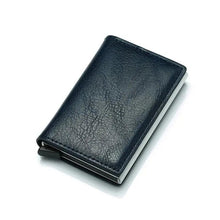将图片加载到图库查看器，New Carbon Fiber Card Holder Wallets Luxury Men  Black Magic Leather Cool Slim Mini Wallet Small Money Bag Male Purses Magnet Closure Wallet
