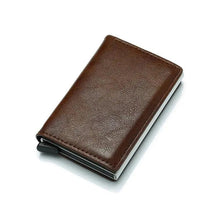 将图片加载到图库查看器，New Carbon Fiber Card Holder Wallets Luxury Men  Black Magic Leather Cool Slim Mini Wallet Small Money Bag Male Purses Magnet Closure Wallet
