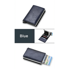 将图片加载到图库查看器，New Carbon Fiber Card Holder Wallets Luxury Men  Black Magic Leather Cool Slim Mini Wallet Small Money Bag Male Purses Magnet Closure Wallet
