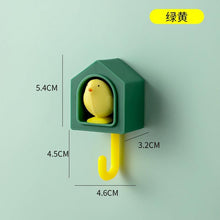 将图片加载到图库查看器，New Cartoon Bird Hook Self Adhesive Dormitory Bedroom Door Hangers Hooks Key Umbrella Towel Cap Coat Rack Wall Decoration Rack Creative Adhesive Coat Hook Cute Bird Hooks Decorative Wall Hooks Key Holder
