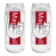 将图片加载到图库查看器，New Cartoon Cat Socks 3D Print Art Funny Socks Women Cute Low Cut Ankle Socks Made o Pure Cotton Short Socks Trending Fashion Short Ankle Socks For Men And Women
