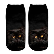将图片加载到图库查看器，New Cartoon Cat Socks 3D Print Art Funny Socks Women Cute Low Cut Ankle Socks Made o Pure Cotton Short Socks Trending Fashion Short Ankle Socks For Men And Women
