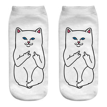 将图片加载到图库查看器，New Cartoon Cat Socks 3D Print Art Funny Socks Women Cute Low Cut Ankle Socks Made o Pure Cotton Short Socks Trending Fashion Short Ankle Socks For Men And Women
