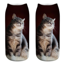 将图片加载到图库查看器，New Cartoon Cat Socks 3D Print Art Funny Socks Women Cute Low Cut Ankle Socks Made o Pure Cotton Short Socks Trending Fashion Short Ankle Socks For Men And Women
