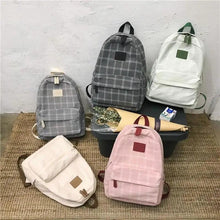 Load image into Gallery viewer, New Casual School Bag For Women And Girls Stylish Backpack Striped Book Packbags for Teenage
