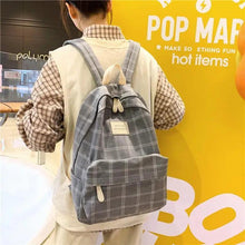 Load image into Gallery viewer, New Casual School Bag For Women And Girls Stylish Backpack Striped Book Packbags for Teenage
