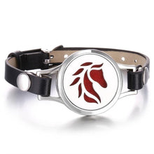 将图片加载到图库查看器，New Charming Bracelet Aromatherapy Essential Oil Diffuser Locket Bracelets Adjustable Genuine Leather Wrap Essential Oil Diffuser Bracelet Valentine's Day Present Aromatherapy For Women

