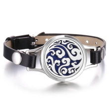 将图片加载到图库查看器，New Charming Bracelet Aromatherapy Essential Oil Diffuser Locket Bracelets Adjustable Genuine Leather Wrap Essential Oil Diffuser Bracelet Valentine's Day Present Aromatherapy For Women
