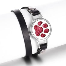 将图片加载到图库查看器，New Charming Bracelet Aromatherapy Essential Oil Diffuser Locket Bracelets Adjustable Genuine Leather Wrap Essential Oil Diffuser Bracelet Valentine's Day Present Aromatherapy For Women
