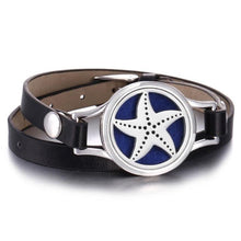 将图片加载到图库查看器，New Charming Bracelet Aromatherapy Essential Oil Diffuser Locket Bracelets Adjustable Genuine Leather Wrap Essential Oil Diffuser Bracelet Valentine's Day Present Aromatherapy For Women
