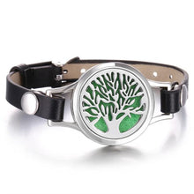 将图片加载到图库查看器，New Charming Bracelet Aromatherapy Essential Oil Diffuser Locket Bracelets Adjustable Genuine Leather Wrap Essential Oil Diffuser Bracelet Valentine's Day Present Aromatherapy For Women
