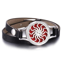 将图片加载到图库查看器，New Charming Bracelet Aromatherapy Essential Oil Diffuser Locket Bracelets Adjustable Genuine Leather Wrap Essential Oil Diffuser Bracelet Valentine's Day Present Aromatherapy For Women
