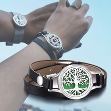 将图片加载到图库查看器，New Charming Bracelet Aromatherapy Essential Oil Diffuser Locket Bracelets Adjustable Genuine Leather Wrap Essential Oil Diffuser Bracelet Valentine's Day Present Aromatherapy For Women
