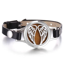 将图片加载到图库查看器，New Charming Bracelet Aromatherapy Essential Oil Diffuser Locket Bracelets Adjustable Genuine Leather Wrap Essential Oil Diffuser Bracelet Valentine's Day Present Aromatherapy For Women
