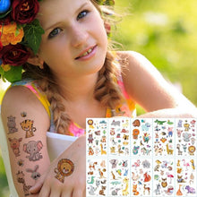 Load image into Gallery viewer, New Children's Sticker Animals Pattern Tattoo Bear Lion Rainbow Luxury Colorful Children Sets
