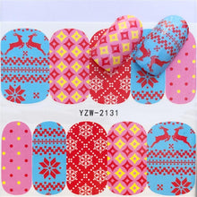 将图片加载到图库查看器，New Christmas Water Decal Nail Art Nail sticker New Year Slider Tattoo Full Cover Santa Claus Snowman Designs Xmas Decals 3D Wave Design Decoration for Women Girls Tape Nail Art Stickers Decal Decoration  Nail Art Accessories Decoration Decal
