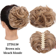 Load image into Gallery viewer, New Claw Chignon Curly Hair Bands Messy Bun Hairpieces for Women Scrunchy Natural Fake False Hair Heat Resistant Fiber Black Clip in Hair Extension For Volumized Hair Buns For Girls
