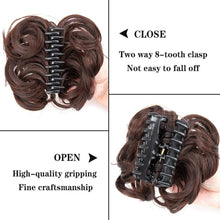 Load image into Gallery viewer, New Claw Chignon Curly Hair Bands Messy Bun Hairpieces for Women Scrunchy Natural Fake False Hair Heat Resistant Fiber Black Clip in Hair Extension For Volumized Hair Buns For Girls
