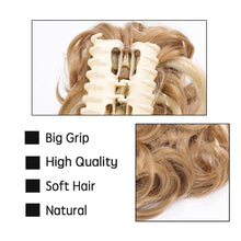 Load image into Gallery viewer, New Claw Chignon Curly Hair Bands Messy Bun Hairpieces for Women Scrunchy Natural Fake False Hair Heat Resistant Fiber Black Clip in Hair Extension For Volumized Hair Buns For Girls
