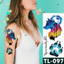 Load image into Gallery viewer, New Colorful And Black Womens Tattoo Temporary Flower Waterproof Elegant Modern Tattoo Realistic Design
