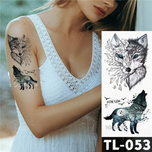 Load image into Gallery viewer, New Colorful And Black Womens Tattoo Temporary Flower Waterproof Elegant Modern Tattoo Realistic Design
