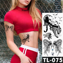 Load image into Gallery viewer, New Colorful And Black Womens Tattoo Temporary Flower Waterproof Elegant Modern Tattoo Realistic Design
