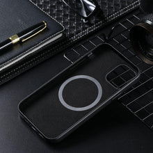 Load image into Gallery viewer, New Colorful Leather For iPhone 14 13 Pro Max Mini Magnet Case Cover Wireless Charging Drop Protect Covers Shockproof Slim Back Cover Leather Case For iPhone Slim and Aesthetic iPhone 14 case
