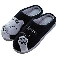 将图片加载到图库查看器，New Couples Cat Women Shoes Non-Slip Soft Warm Man House Slippers Indoor Bedroom Winter Home Slippers Memory Foam Fuzzy Slippers Cute Furry Fleece Slippers With Warm Plush Slip On House Shoes
