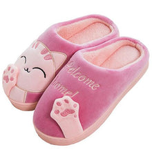将图片加载到图库查看器，New Couples Cat Women Shoes Non-Slip Soft Warm Man House Slippers Indoor Bedroom Winter Home Slippers Memory Foam Fuzzy Slippers Cute Furry Fleece Slippers With Warm Plush Slip On House Shoes
