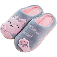 将图片加载到图库查看器，New Couples Cat Women Shoes Non-Slip Soft Warm Man House Slippers Indoor Bedroom Winter Home Slippers Memory Foam Fuzzy Slippers Cute Furry Fleece Slippers With Warm Plush Slip On House Shoes
