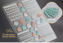 将图片加载到图库查看器，New Craft Nail Stickers Japanese 5d Nails Sticker Three-dimensional Snowflake Nail art Stickers Decals Decoration Decals Snowflakes Elk Bear Christmas Xmas Stickers Snowflakes Nail Water Decals Christmas White Snow Transfer Sticker Decoration Slider
