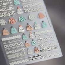 将图片加载到图库查看器，New Craft Nail Stickers Japanese 5d Nails Sticker Three-dimensional Snowflake Nail art Stickers Decals Decoration Decals Snowflakes Elk Bear Christmas Xmas Stickers Snowflakes Nail Water Decals Christmas White Snow Transfer Sticker Decoration Slider

