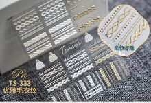 将图片加载到图库查看器，New Craft Nail Stickers Japanese 5d Nails Sticker Three-dimensional Snowflake Nail art Stickers Decals Decoration Decals Snowflakes Elk Bear Christmas Xmas Stickers Snowflakes Nail Water Decals Christmas White Snow Transfer Sticker Decoration Slider
