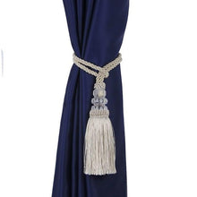 Load image into Gallery viewer, New Crystal Beaded Tassel Curtain Tieback Decorative Curtain Tie Home Decor Cord for Curtains Buckle Rope Room Accessories European Style High-Grade Curtains Tieback Rope Tassel Holdbacks 50cm
