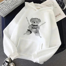 Load image into Gallery viewer, New Dark Hoodies Women Sweatshirts Female Casual Fashion Vintage Oversized Punk Fun Hip Hop Long Bear Long Sleeve Drawstring Hoodie Sweatshirt

