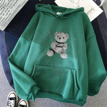 Load image into Gallery viewer, New Dark Hoodies Women Sweatshirts Female Casual Fashion Vintage Oversized Punk Fun Hip Hop Long Bear Long Sleeve Drawstring Hoodie Sweatshirt
