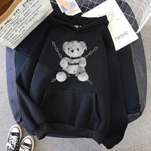 Load image into Gallery viewer, New Dark Hoodies Women Sweatshirts Female Casual Fashion Vintage Oversized Punk Fun Hip Hop Long Bear Long Sleeve Drawstring Hoodie Sweatshirt
