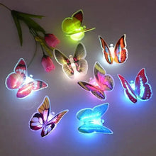 Load image into Gallery viewer, New Dazzling Colorful Luminous Butterfly LED Night Light Wedding Decorative Lamp Stickers Children Small Gifts TOYS game Battery Operated
