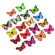 Load image into Gallery viewer, New Dazzling Colorful Luminous Butterfly LED Night Light Wedding Decorative Lamp Stickers Children Small Gifts TOYS game Battery Operated
