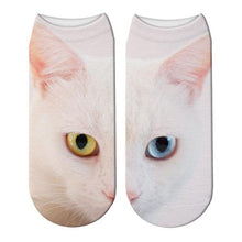 Load image into Gallery viewer, 3D Printed Women Winter Christmas Socks Funny Creative Pet Cat Face Unisex Cotton Ankle Socks Children Gift Animal Lover Socks For Men And Women
